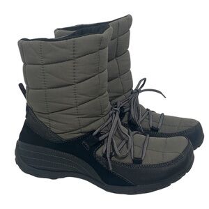 BareTraps Tonya Gray and Black Quilted Winter Boots - NWOT - Women’s 6.5